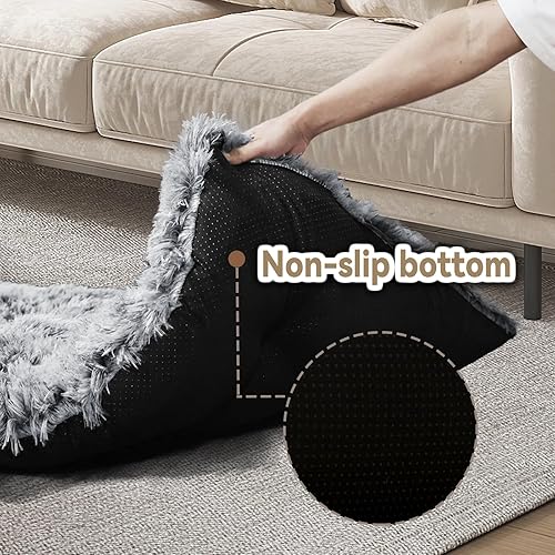 Miniatura 4 de Cama para perros medianos y pequeños, camas de lujo para perros de felpa, cómoda almohadilla para perrera, tapete lavable para dormir para mascotas,