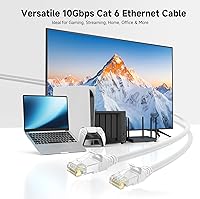 Vista 20 de Cable Matters 10Gbps 5-Pack de cables Ethernet Cat 6 sin enganches - 10 pies, cable Cat 6, cable Cat6, cable Ethernet, azul