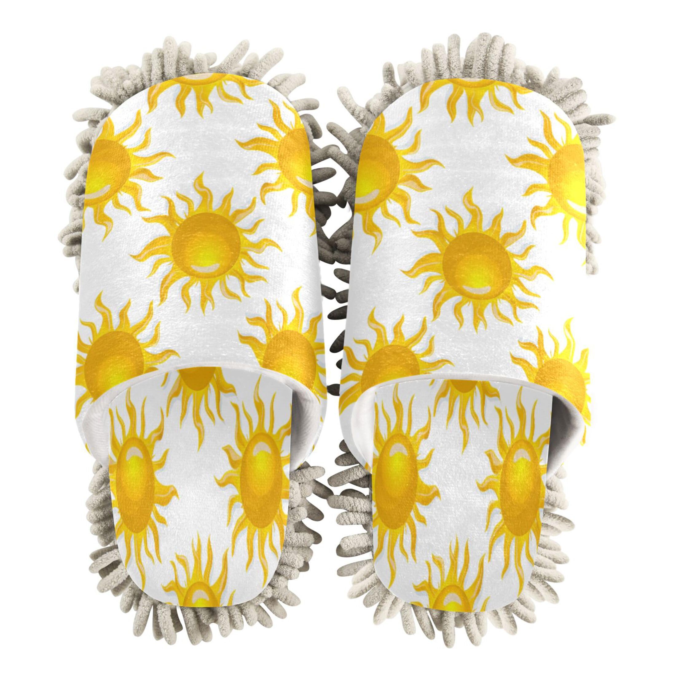 Kigai Sun Mop Slippers for Floor Cleaning, Slippers for Women Men, Microfiber Floor Cleaning, L
