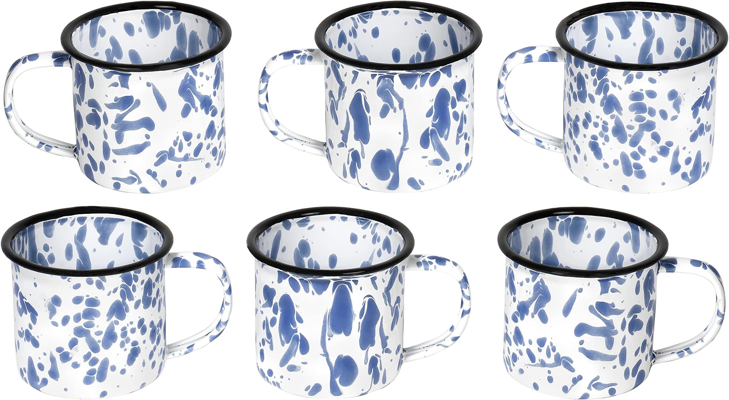 Crow Canyon Enameled Steel Mug Set (4-pack)
