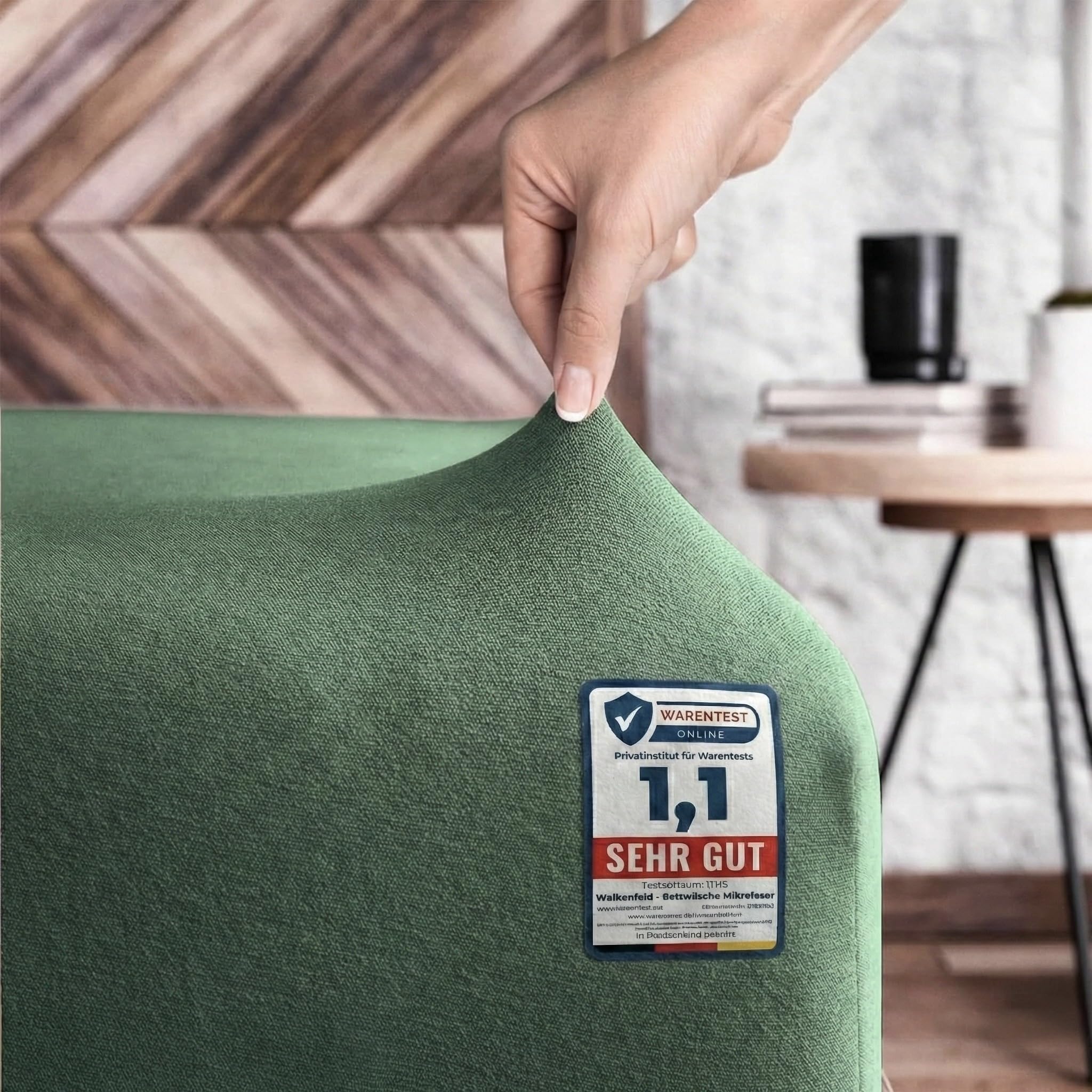Wolkenfeld Spannbettlaken 180x200cm bis 200x200cm aus 100% Baumwolle, Oeko-TEX Zertifiziert – Weiches Jersey Spannbettlaken 200x200 für Matratze und Topper bis 20 cm – Waldgrün