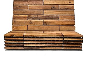 Interlocking Acacia Hardwood Tiles For Outdoor Walkways