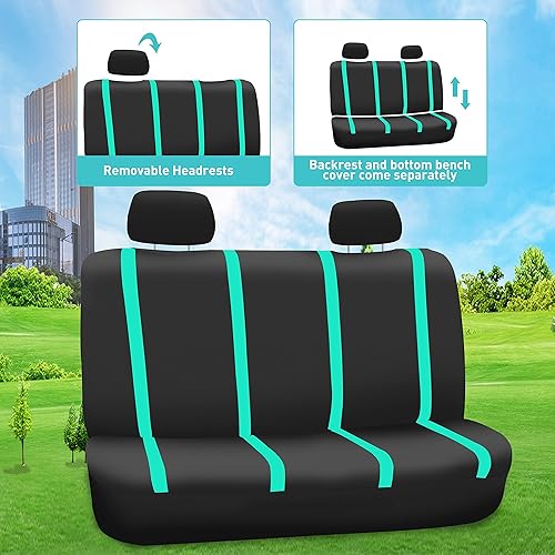 Miniatura 7 de FH Group FH-FB032115 Fundas de asiento de tela plana con F14407 alfombras de piso de primera calidad, se adaptan a la mayoría de automóviles,