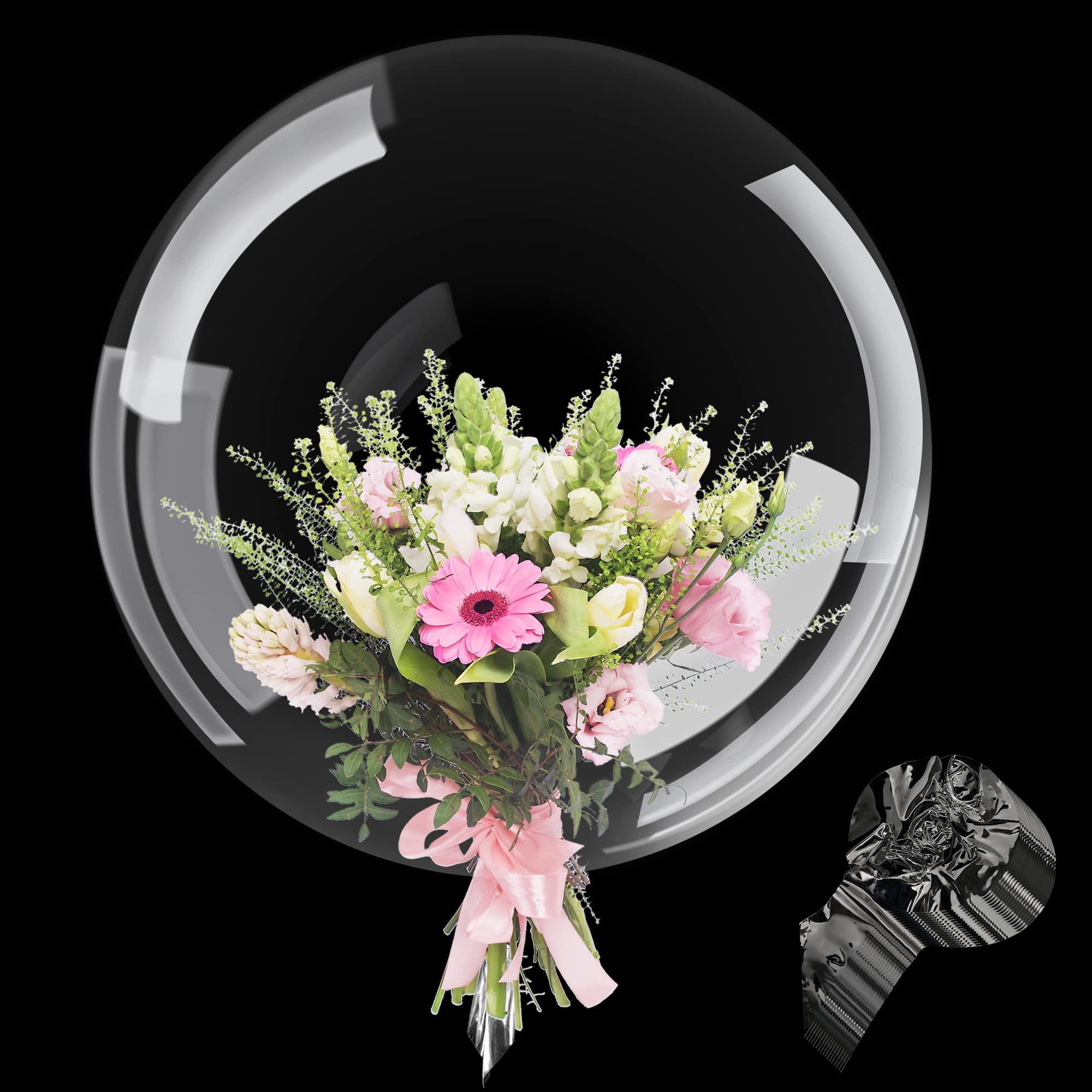 Photo 1 of Ayfjovs Pre-Stretched Wide Neck Bobo Balloons for Stuffing, 18 PCS 22 Inch Fillable Big Bubble Balloons, Transparent Clear Balloons for Christmas Decoration Baby Shower Wedding Birthday Party Decor 18PCS 22 Inch