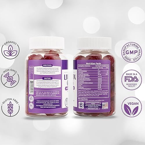 Miniatura 6 de Gomitas de desintoxicación y reparación de limpieza del hígado suplemento de cardo mariano de silimarina de 1500 mg con extracto de alcachofa