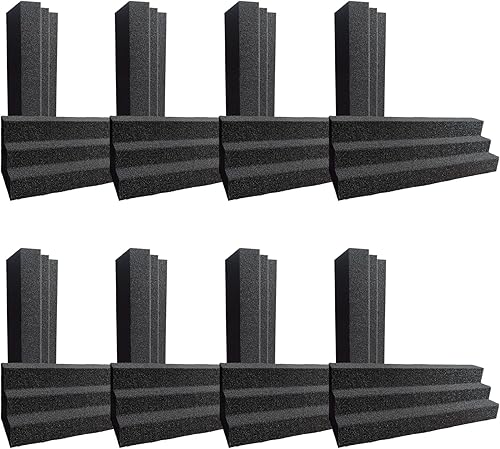 Paquete de 16 estudios o columna de cine en casa con cuña acústica para estudio, bloque de esquina con acabado de esquina