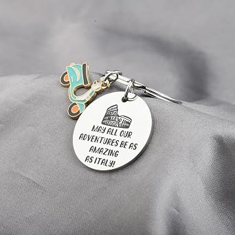 ENSIANTH Italy Travel Keychain - Rome Colosseum Trip Gift