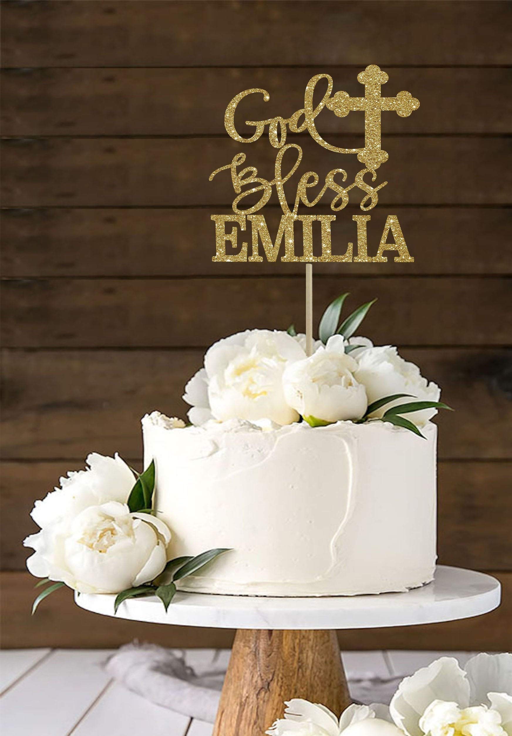 Buy Baptism Cake Topper God Bless Cake Topper First Communion Cake