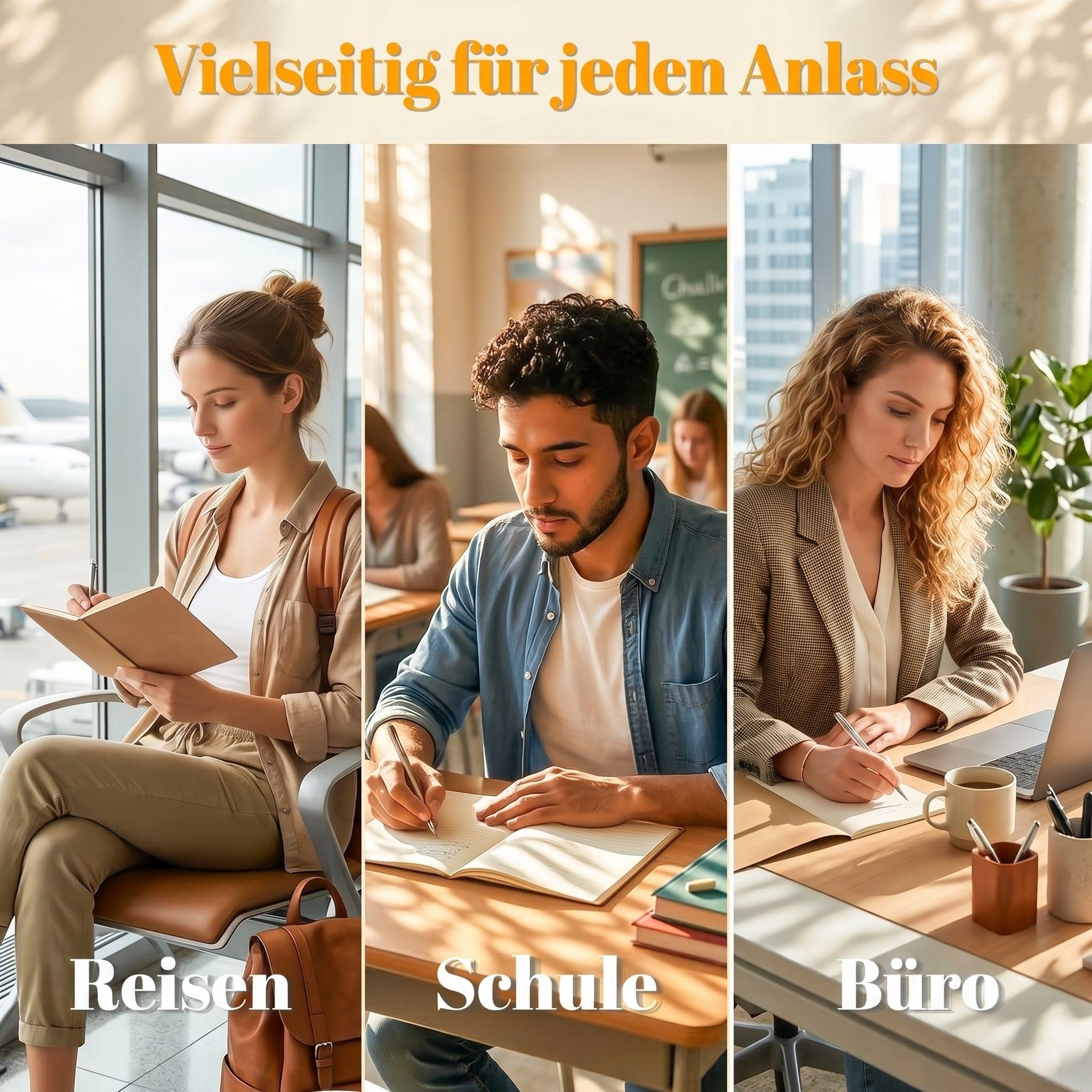 VEESUN Notizbuch A5 Kariert 100er Set Notizheft 30 Blatt Notizblock | Fadenheftung 180° Flach / DIY Kraft Softcover / 80 g/m2 Augenschonendes Cremeweißes Papier fur Büro Zurück zur Schule