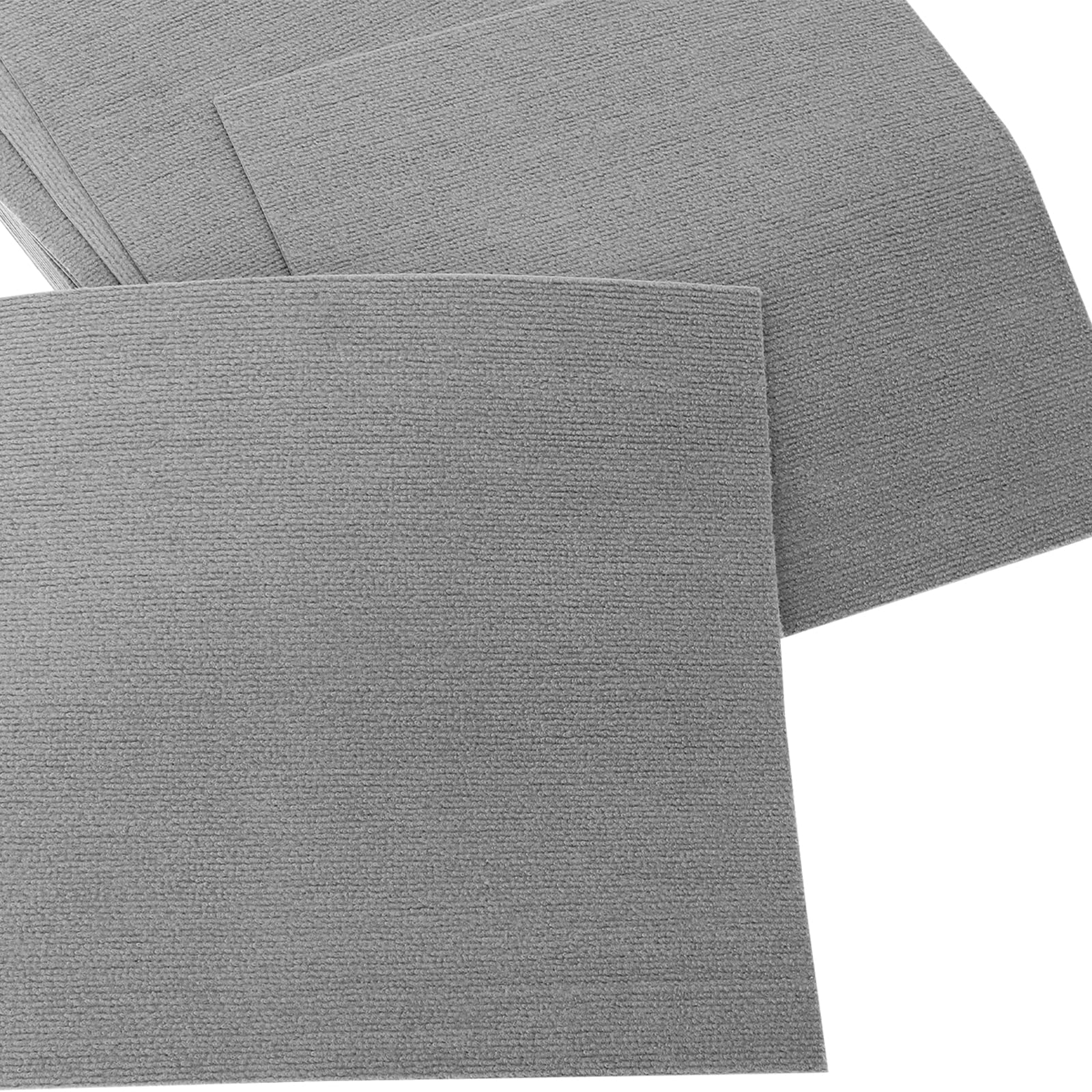 20 baldosas autoadhesivas para alfombras, 50 x 50 cm, para el hogar, la oficina (gris claro)