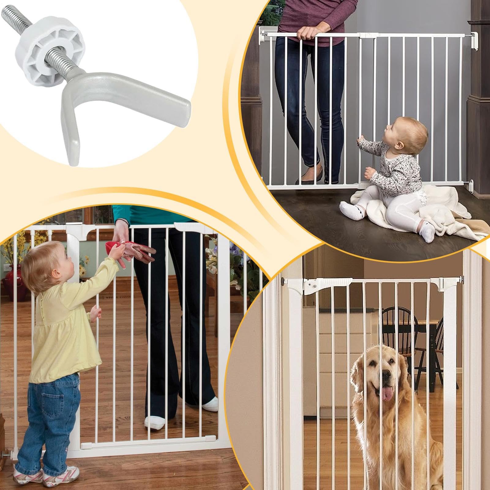 Adapter do bramy dziecięcej do banera, schodów, barierki bezpieczeństwa, akcesoria montażowe, ochrona przed dziećmi, poręcz do drzwi, na werandę, balkon, korytarz, piwnica, zabezpieczenie przed