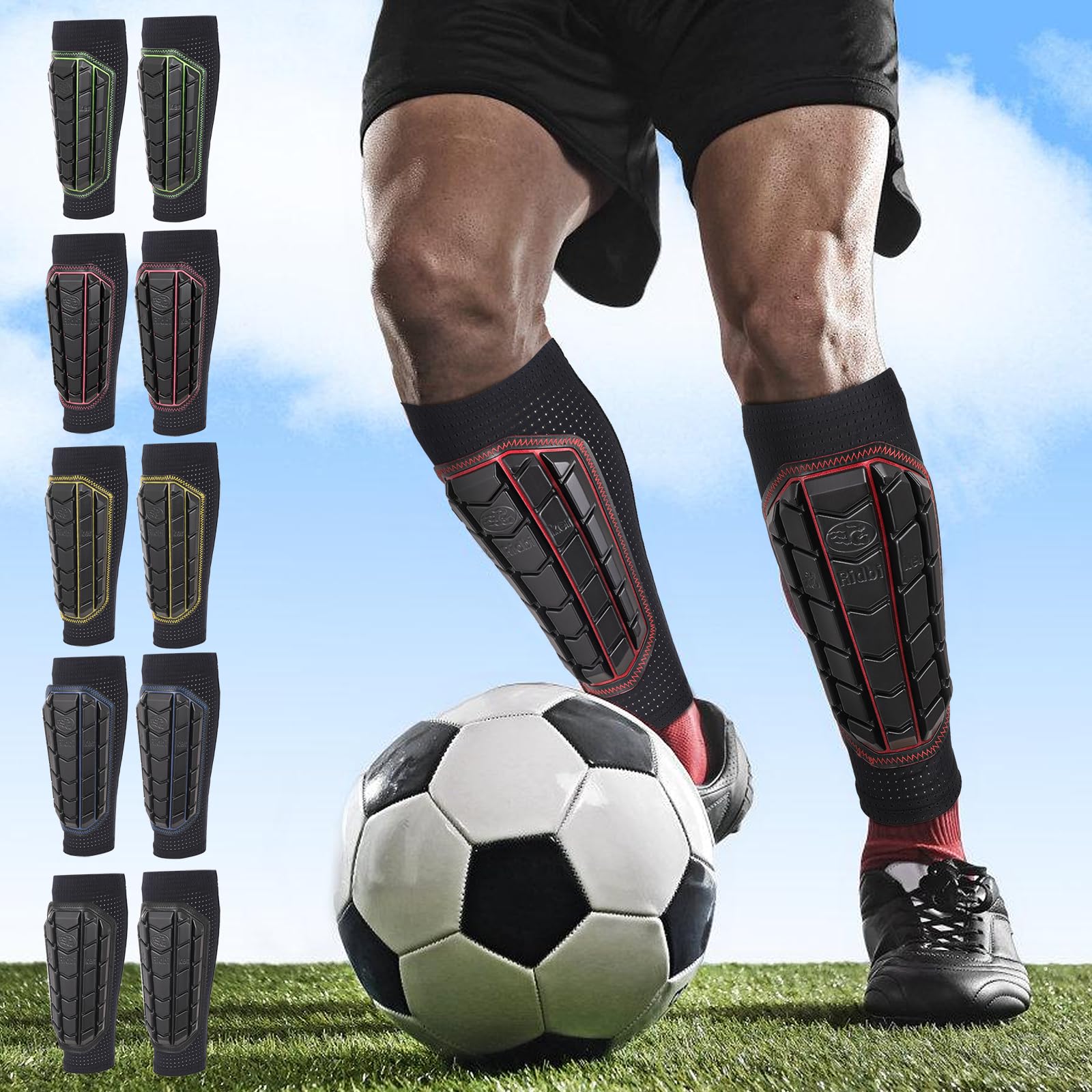 Espinilleras de fútbol de alto impacto para niños y adultos, espinilleras para hombres, mujeres, niños y niñas