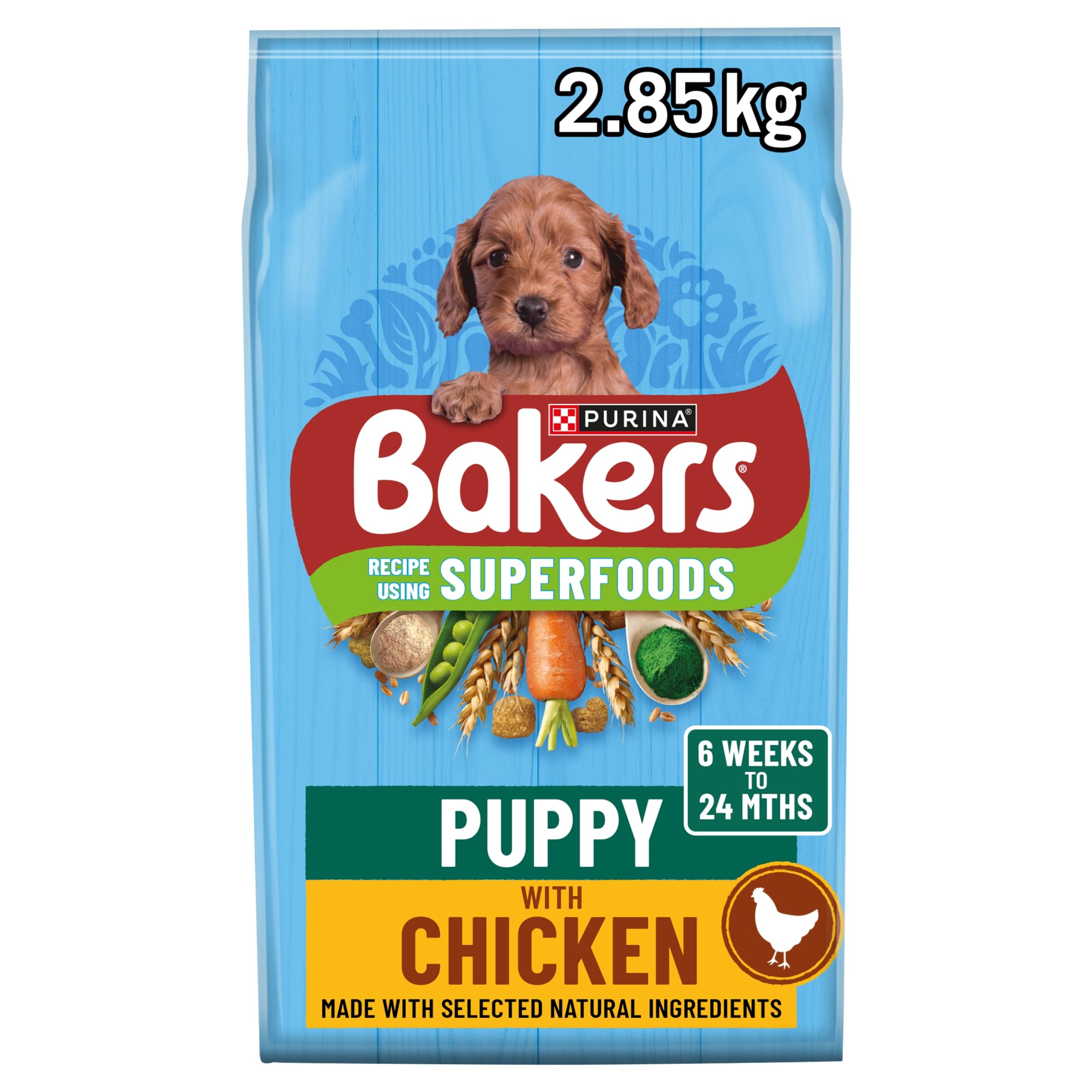 Bakers Puppy Rich In Chicken With Country Veg 2.85Kg from B&Q