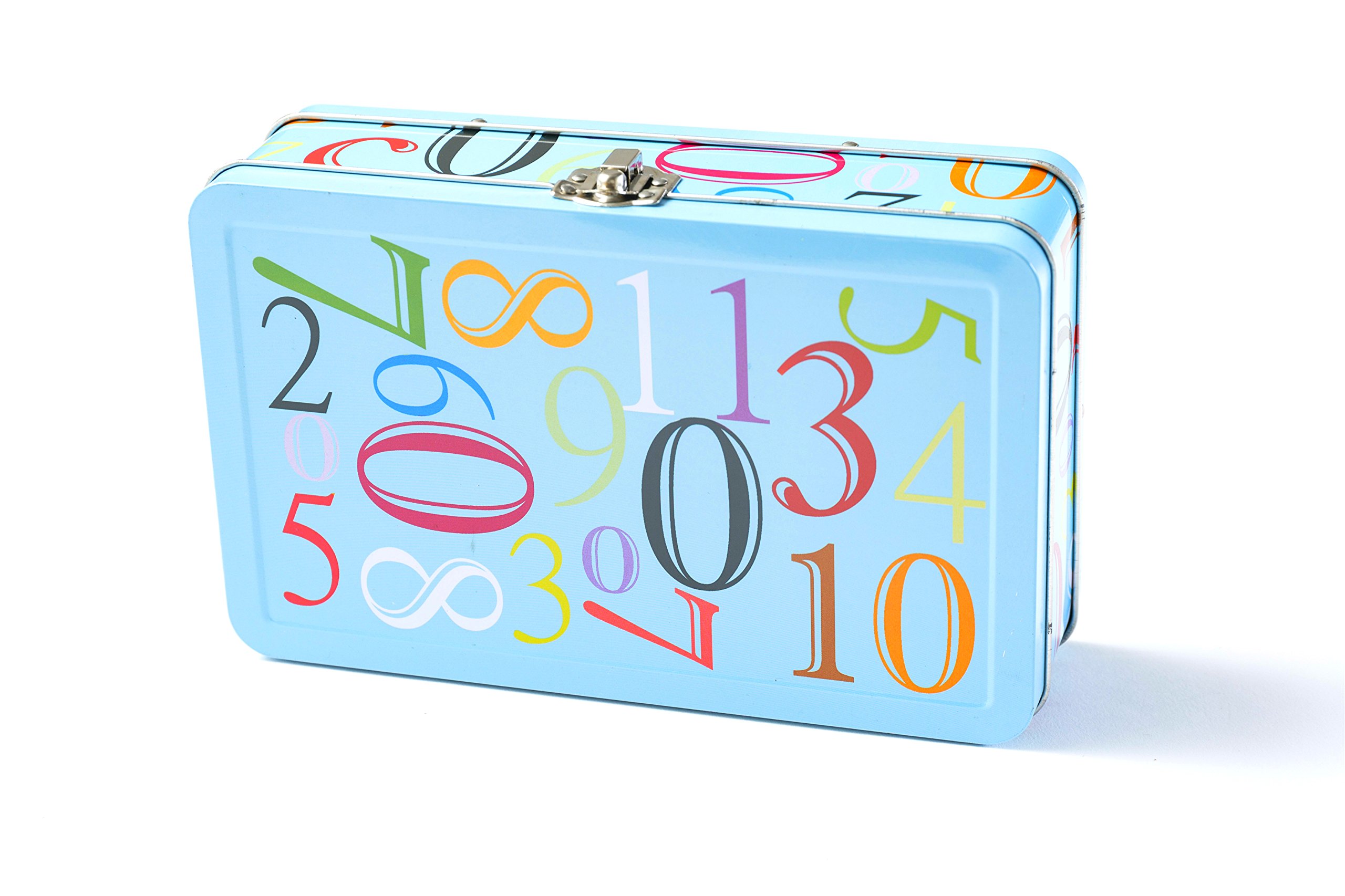 DAHO Metal Storage Box with Hinge for Office, School, Home, Makeup, Arts & Crafts and Accessories (Numbers)
