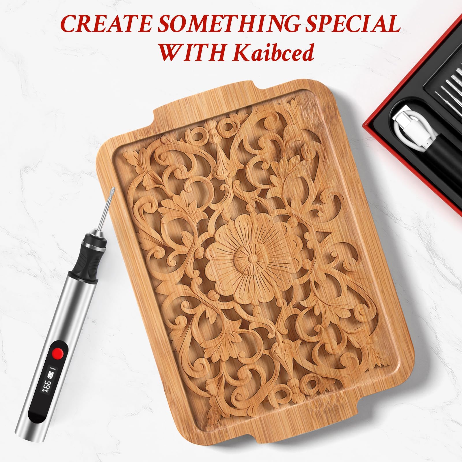 Penna Incisore zengraver, Portatile Senza Fili Engraving Pen, Include 30 Punte e 16 Stencil, Penna per Incisione Incidere Oltre 50 Superfici, Adatta ai Principianti, Ricaricabile (SILVER)