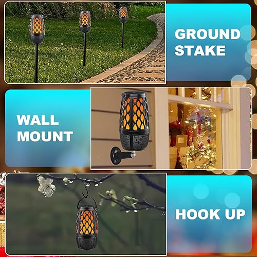 Miniatura 4 de Altavoces Bluetooth mejorados para exteriores con luces, IPX6 impermeable con atmósfera de llama, altavoz al aire libre, emparejamiento automático