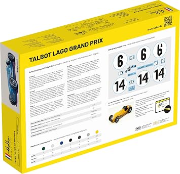 Heller 80721 Talbot Lagot GP Plastic Model Kit, 1:24 Scale