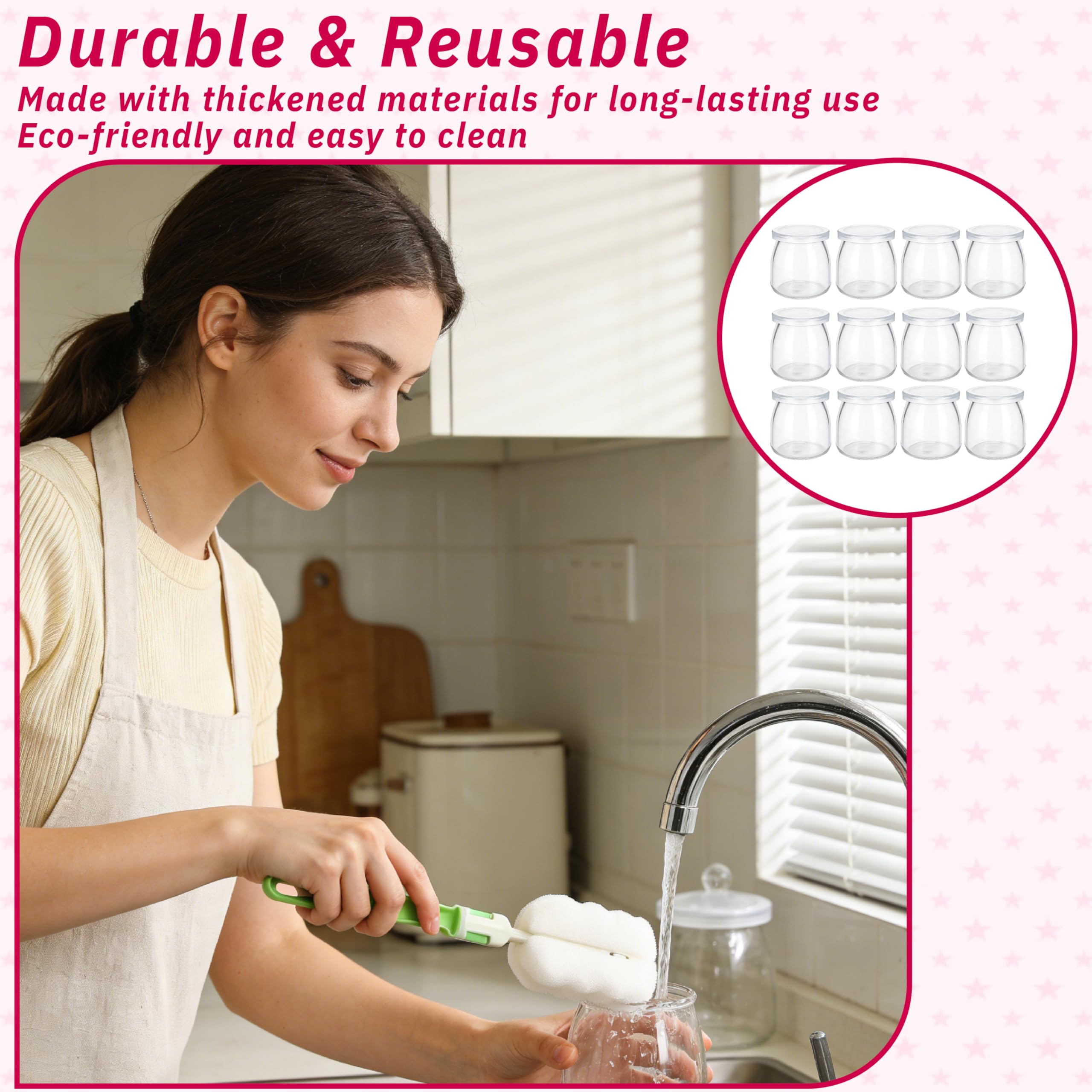 12er-Set 200 Ml Joghurtgläser Mit Deckel – Transparentes Glas, Luftdicht, Spülmaschinengeeignet, Mikrowellen- & Gefrierfachtauglich – Für Desserts, Marmelade, Honig, Pudding & Mehr