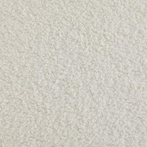 Miniatura 8 de Yaheetech Silla Accent Barrel, silla de club de tela Boucle, sillón elegante de sherpa peludo con acolchado suave y acogedor, adecuado para sala de