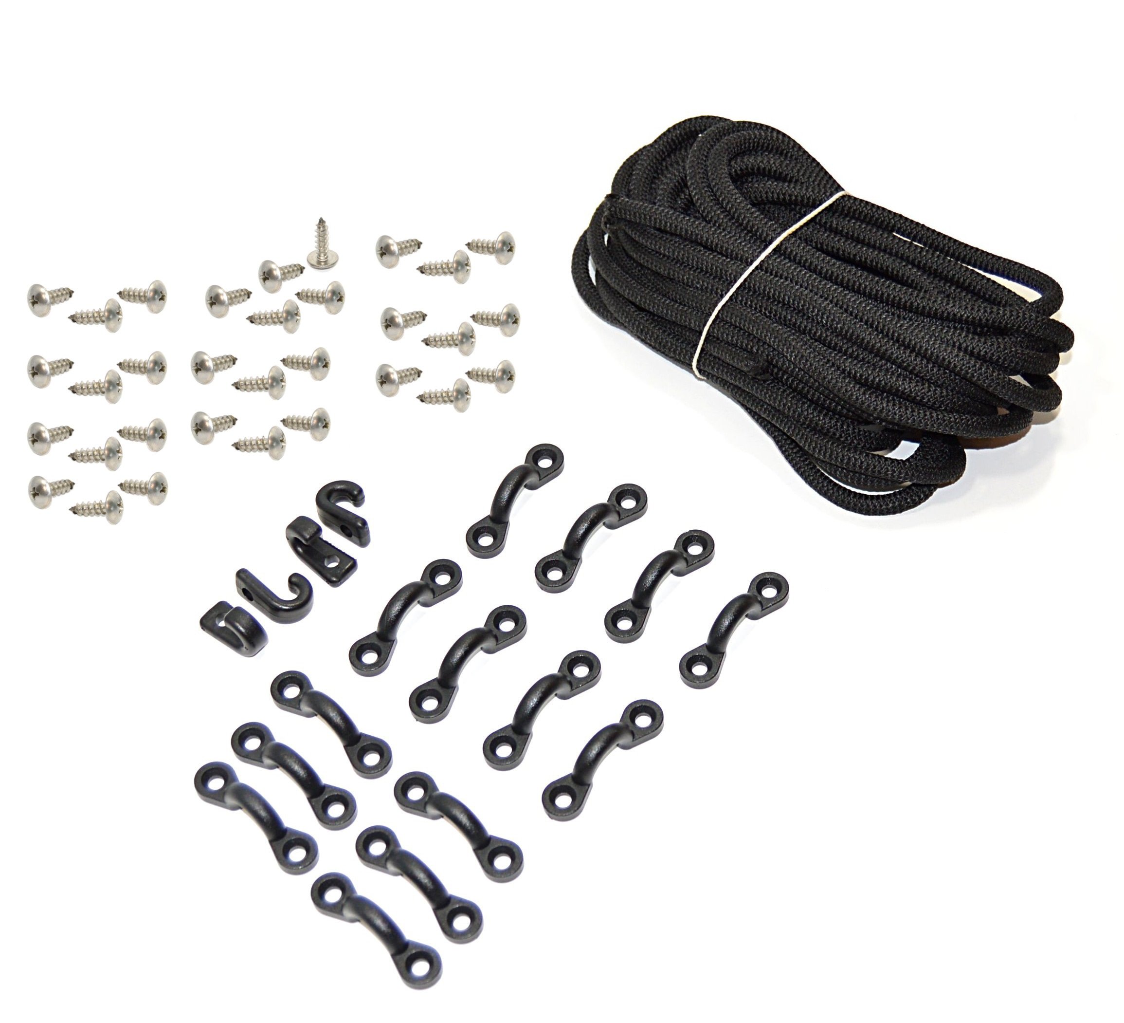 Marine Masters Expanded Deck Rigging Kit Accessory for Kayaks Canoes and Boats with Screws