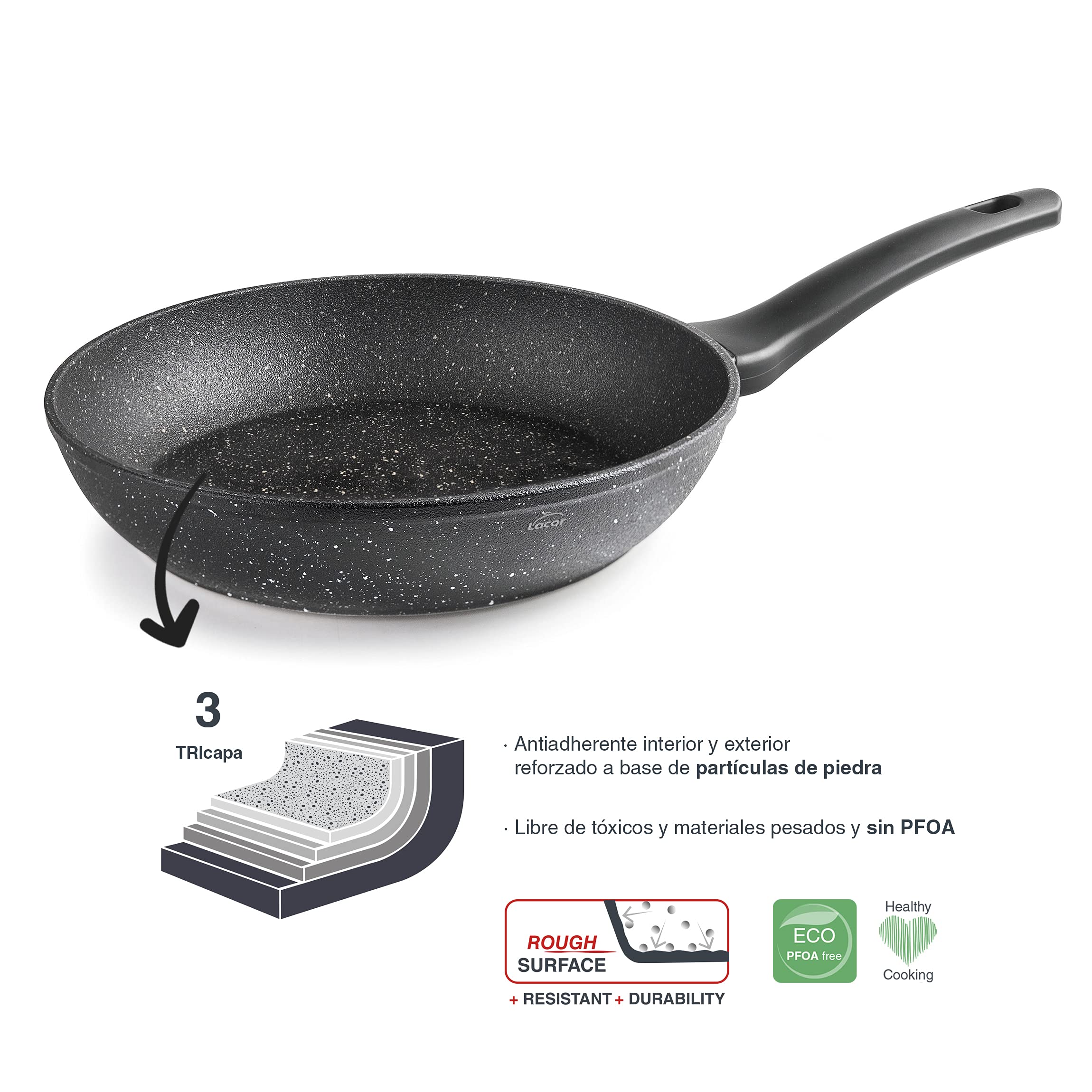 Lagostina Ingenio Essential Plus Pan 22 Cm, Padella Antiaderente In Alluminio Per Gas E Forno, Con Indicatore Di Cottura A Segnale Termico, Utilizzabile Con Manico Rimovibile (non A Induzione