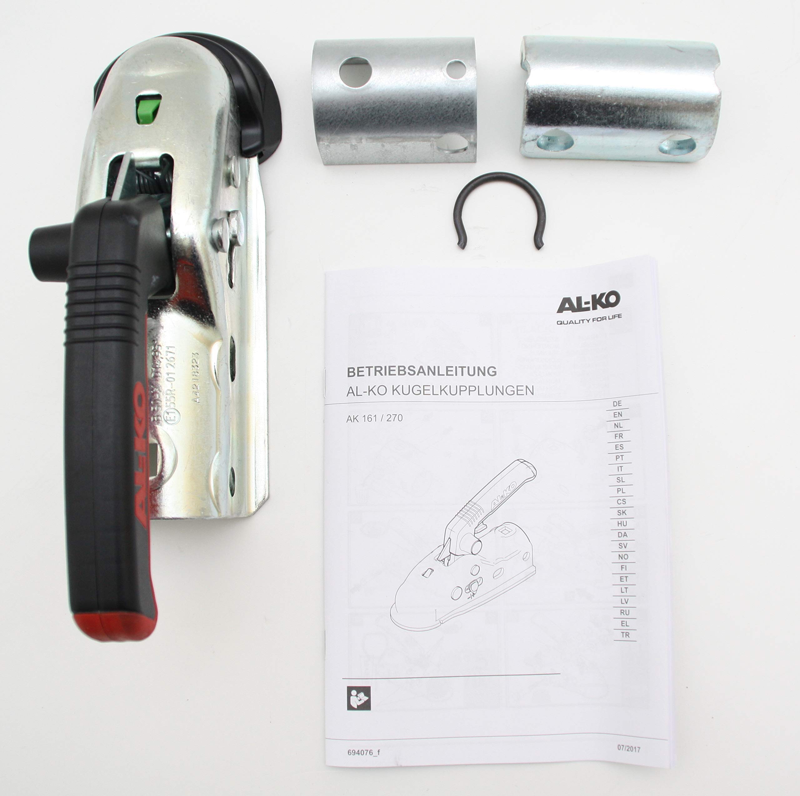 p4U AL-KO 1730218 - Giunto a sfera AK 161, rimorchio 1600 kg, Soft Dock 50, 45, 35 mm, per AK 160