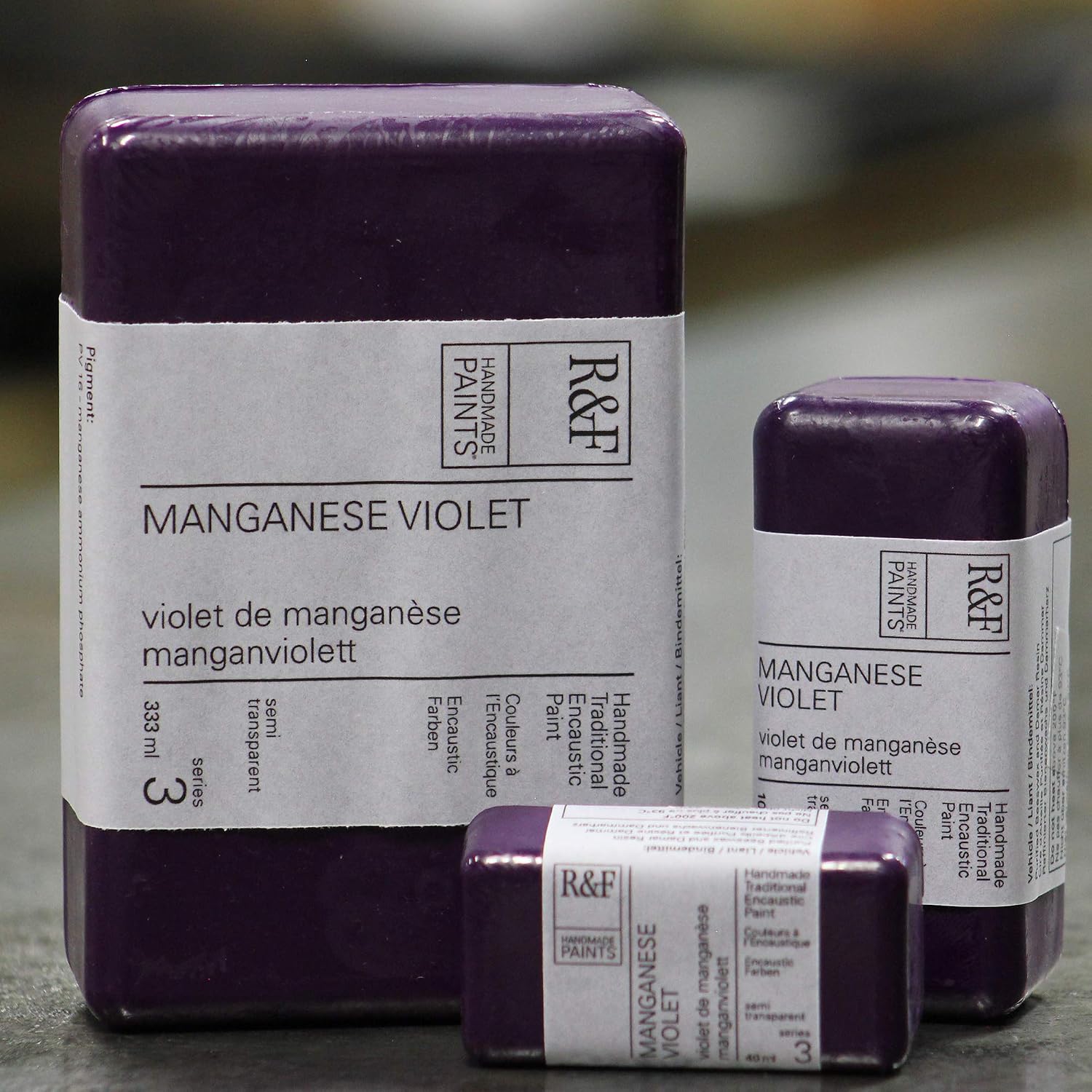 R&F Artist Encaustic Paint, Manganese Violet, 104 ml
