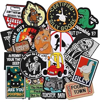 Funny Tactical Morale Military Patches Set, Embroidered Hook and Loop Patches for Backpacks, Vest, Uniform, Tactical Helmet