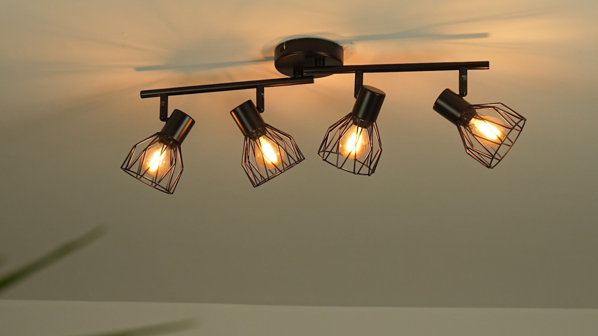 Faretti Soffitto Orientabili Kimjo - 4 Luci E14, Bianco, Per Cucina E Interni, Senza Lampadina - Foto 4