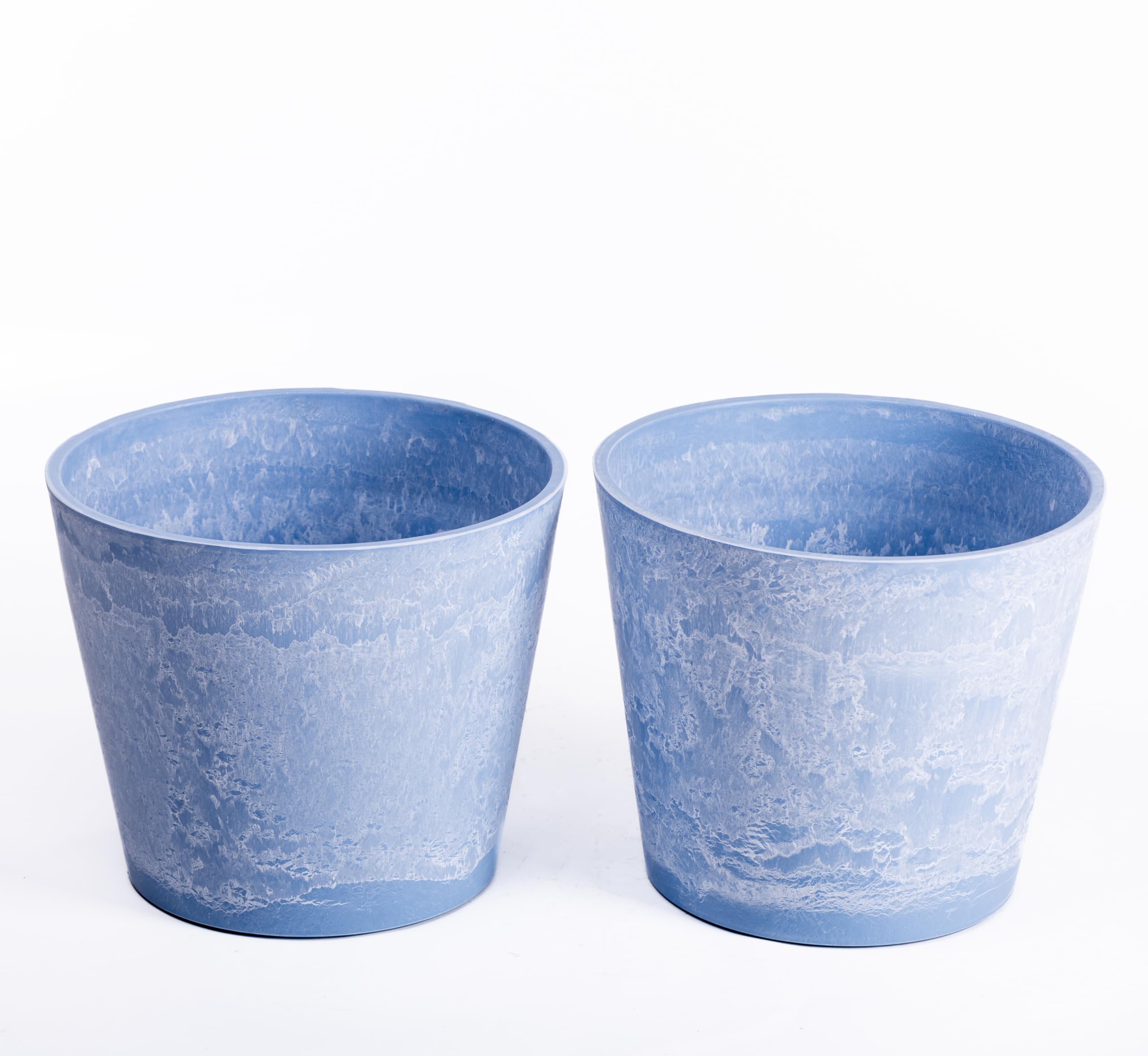 B&Q -  Caesar Planter Marble Effect Sky Blue (30.5Cm) X 2