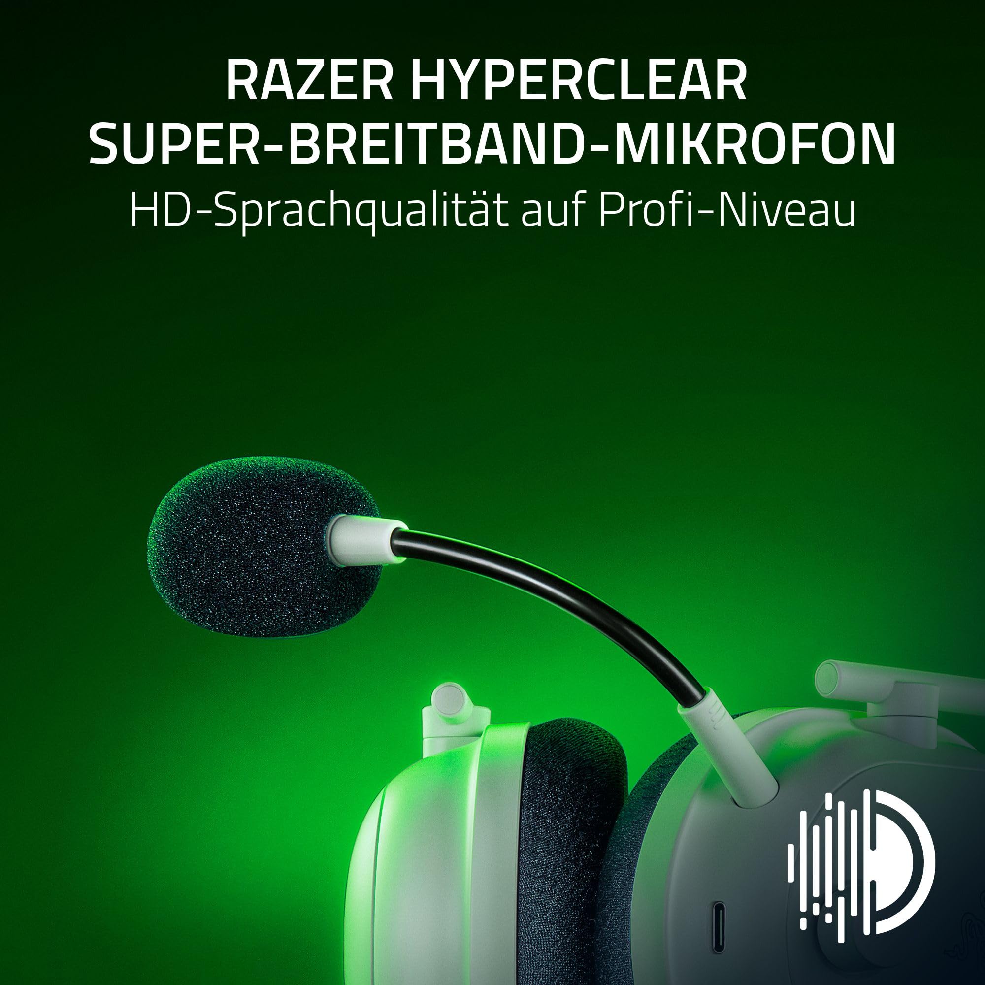 Razer BlackShark V2 Pro (Xbox) - Kabelloses Konsolen E-Sport Headset für Xbox S-X & One (Triforce 50mm Treiber, HyperSpeed Wireless 2,4 GHz, abnehmbares HyperClear Mikrofon) Weiß