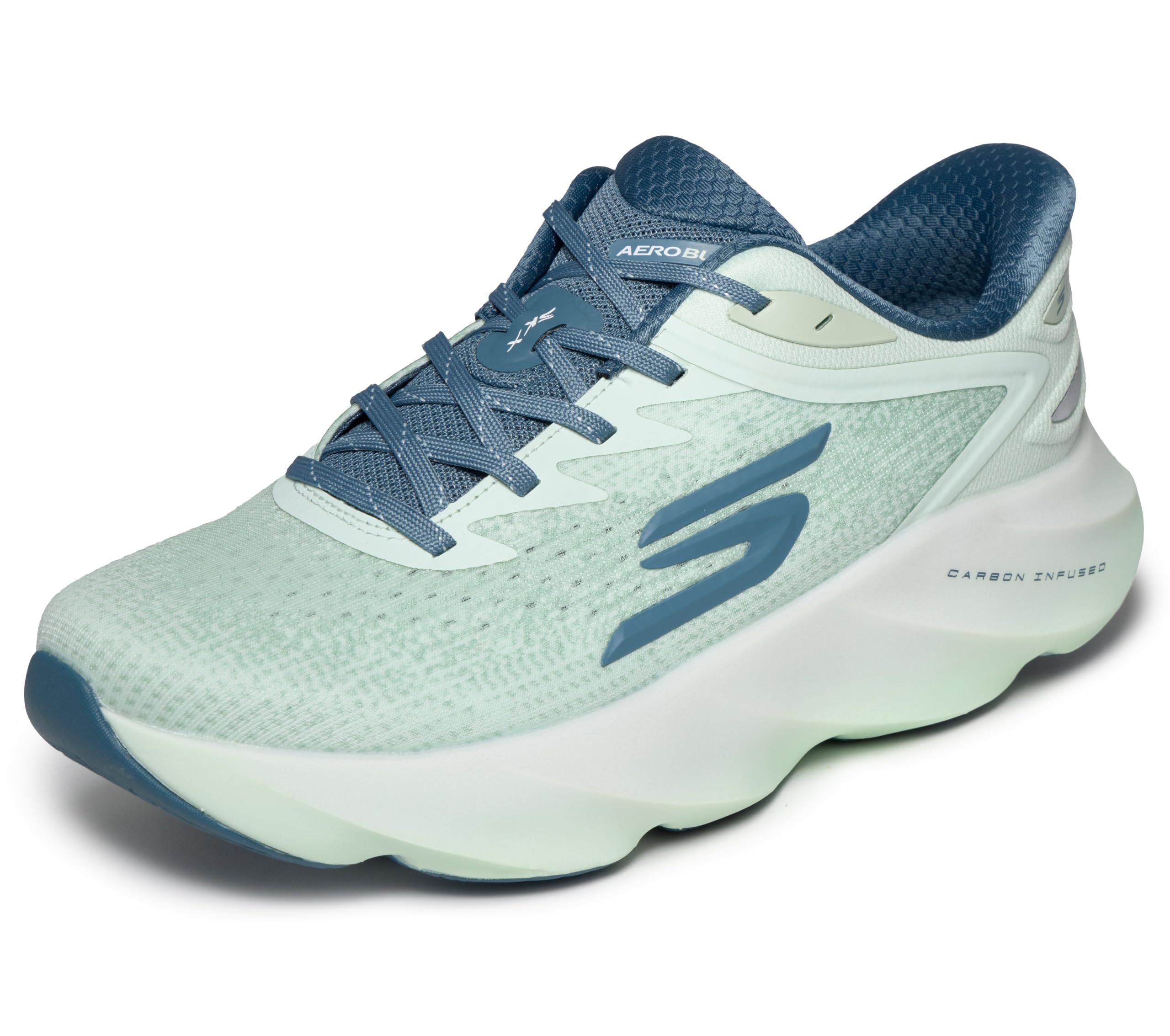 Skechers Herren Aero Burst Hands Free Slip-Ins Sneaker, Salbei, Größe 41