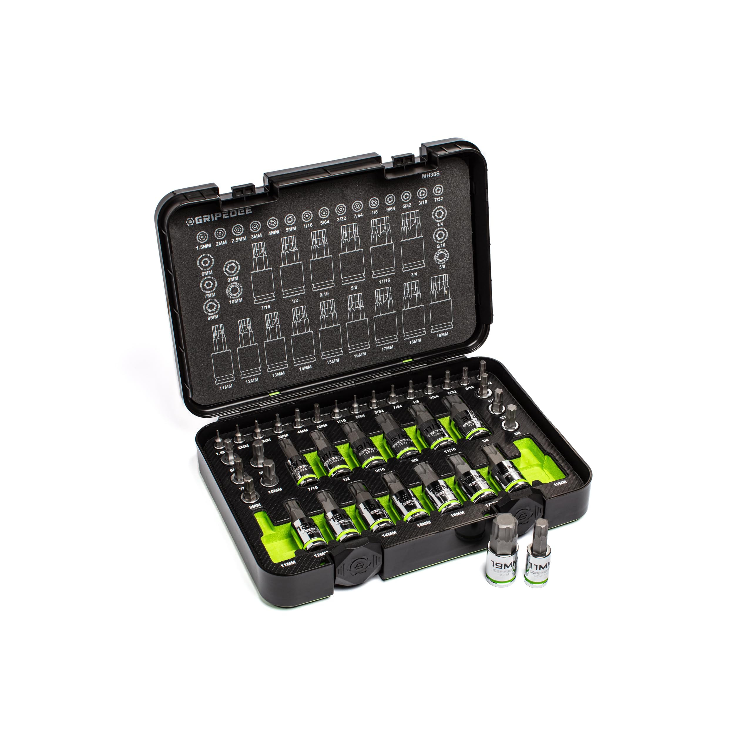 Amazon.com: GRIPEDGE Tools | 38-PC Master RPT Hex Driver Set