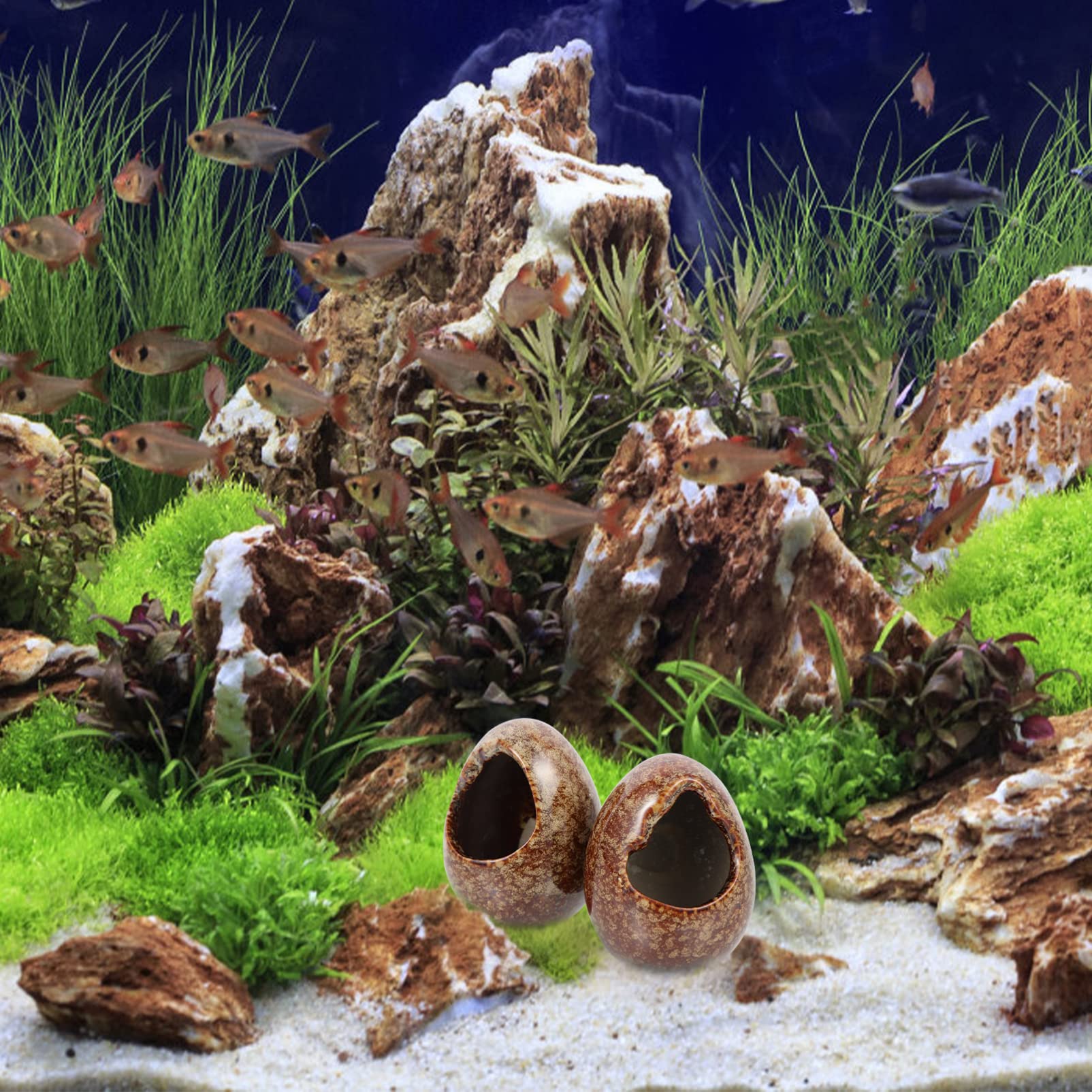 POPETPOP 3 Juegos Tanque De Cría De Peces Y Camarones Cueva Escondite del Acuario Cueva De Camarones Segura Pecera Cueva De Camarones Resistente Desgaste Tanque De Peces 2 Piezas * 3