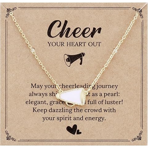 HUTIMY Cheerleading Necklace Cheerleading Coach Charm Jewelry Gifts Ideas Women Cheer Necklaces