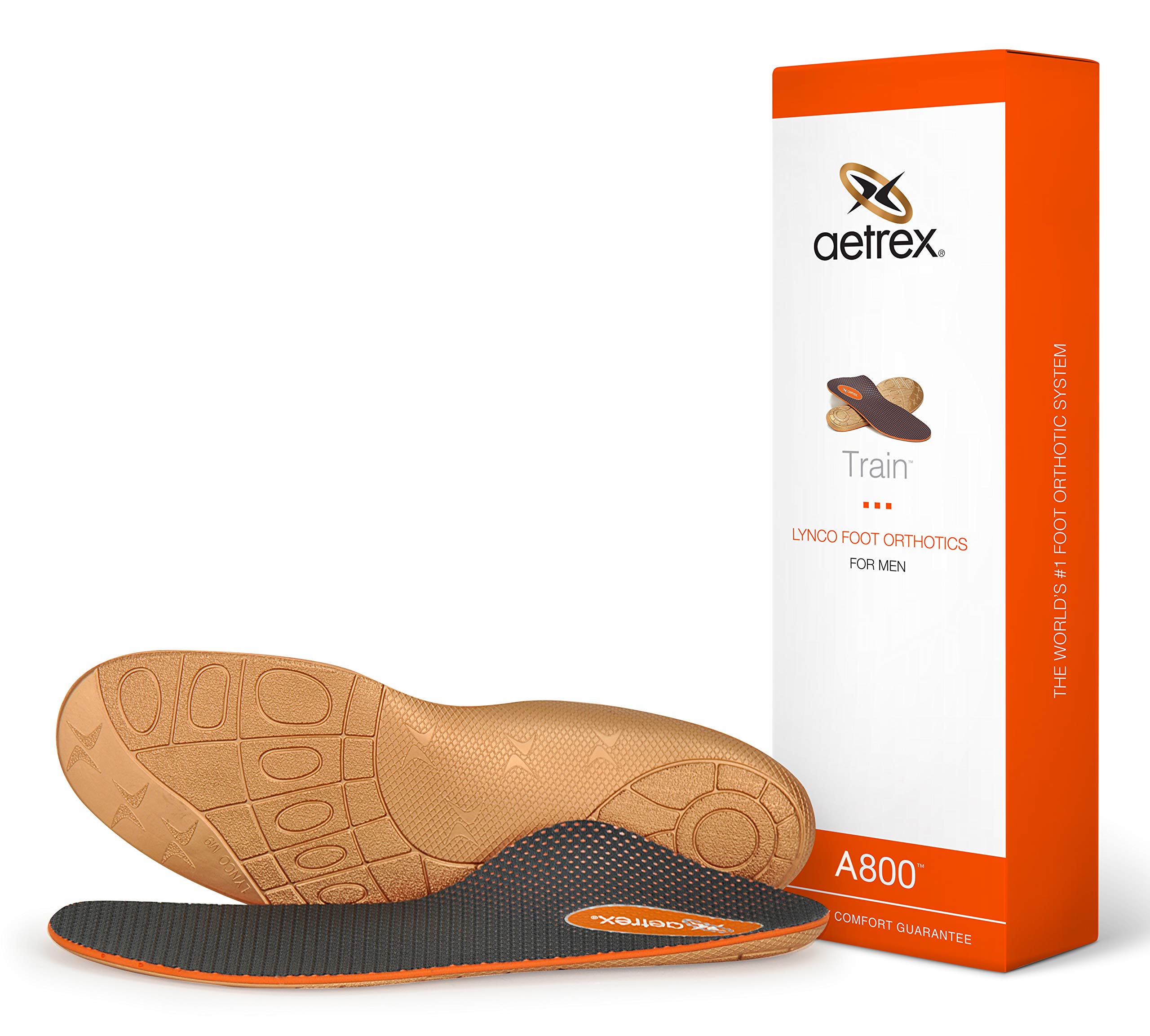 AetrexElevate Your Workout: Aetrex Men's Train Orthotics - Effortless Training and Comfort