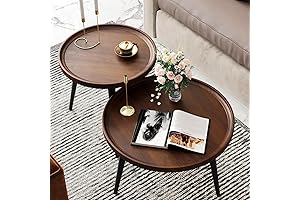 Art Deco Round Nesting Coffee Table Set of 2