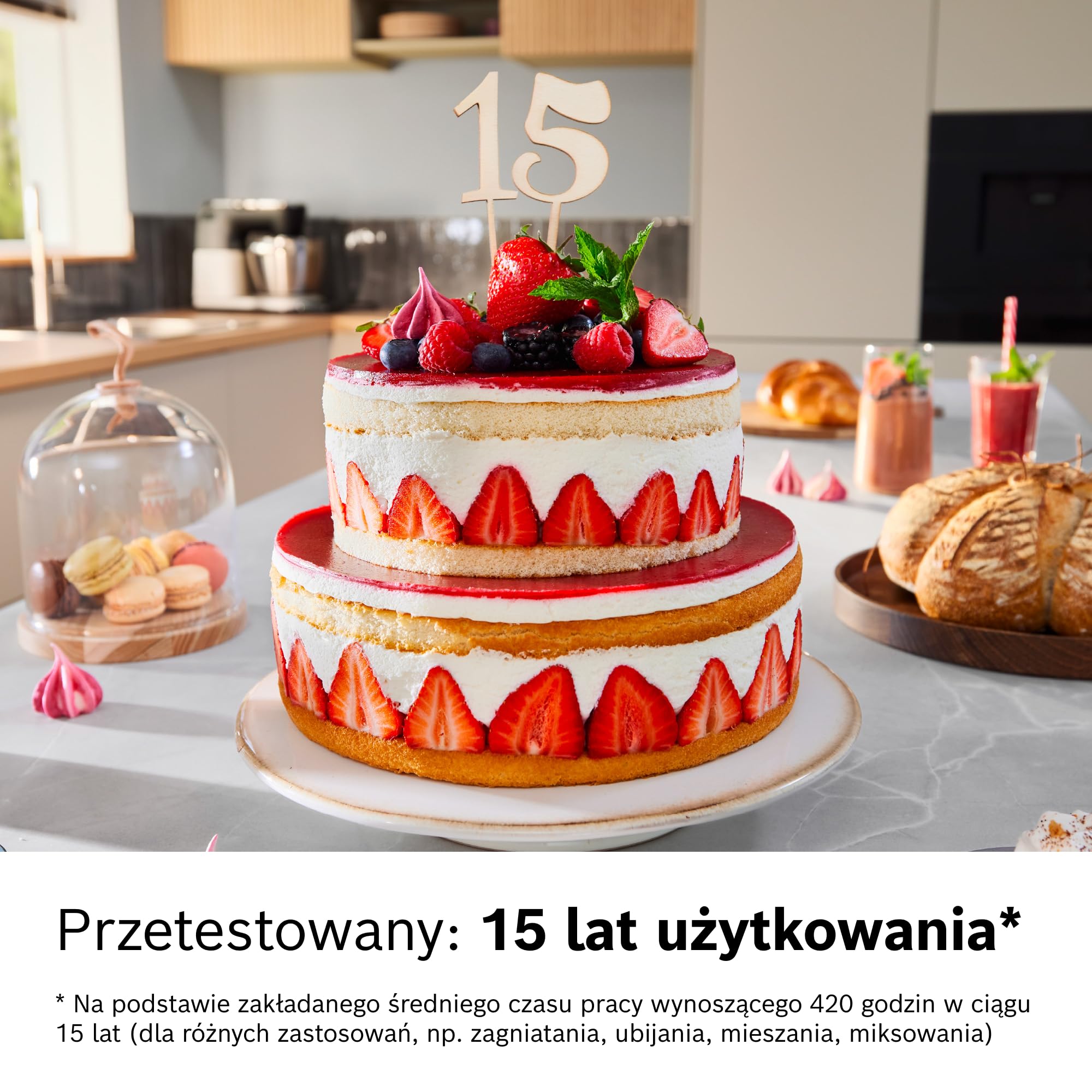 Bosch, robot kuchenny Serie 8, z wagą, silnik 1800 W chłodzony powietrzem, system mieszania planetarnego 3D, zestaw cukierniczya, misa 6,0 l, czarno-srebrna, metalowa obudowa, MUMS8ZS00