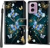 Mobile Phone Case for Motorola Moto G24 / G04 Case Magnetic Shockproof Flip Leather Protective Flip Case Butterfly