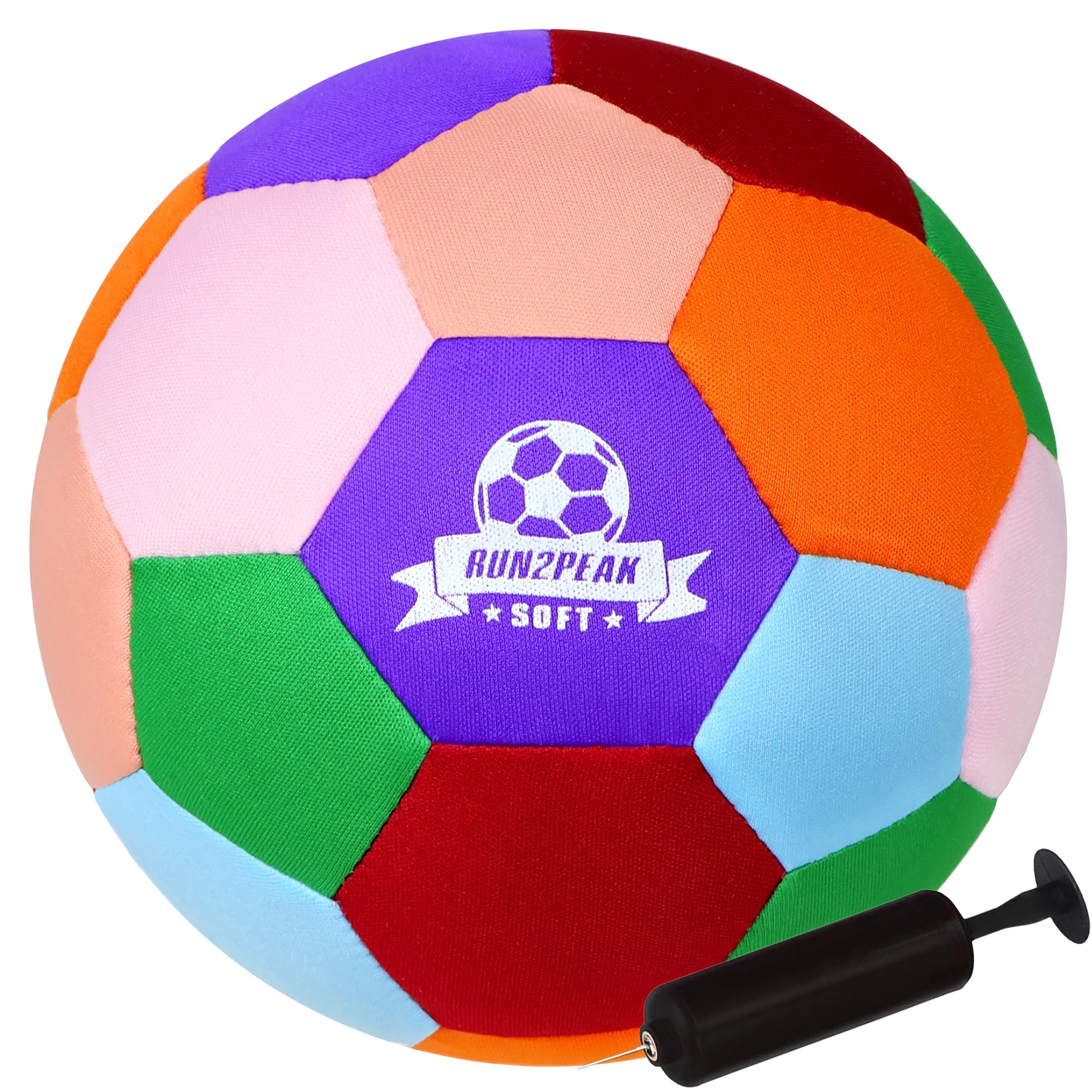 Super Light Soft Soccer Ball Size 3 - Safe and Quiet Indoor Soccer Balls Fun Gift for Inside House Yard Training Playing with Pump