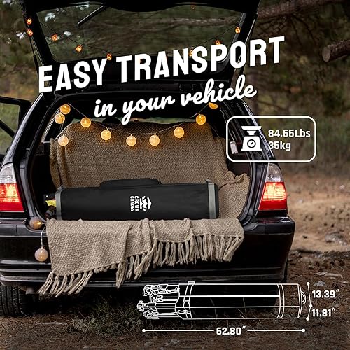 Miniatura 8 de CROWN SHADES Tienda de campaña desplegable de 10 x 15 pies, marco grueso, tienda comercial resistente, 8 estacas y 4 sacos de arena y 4 cuerdas,