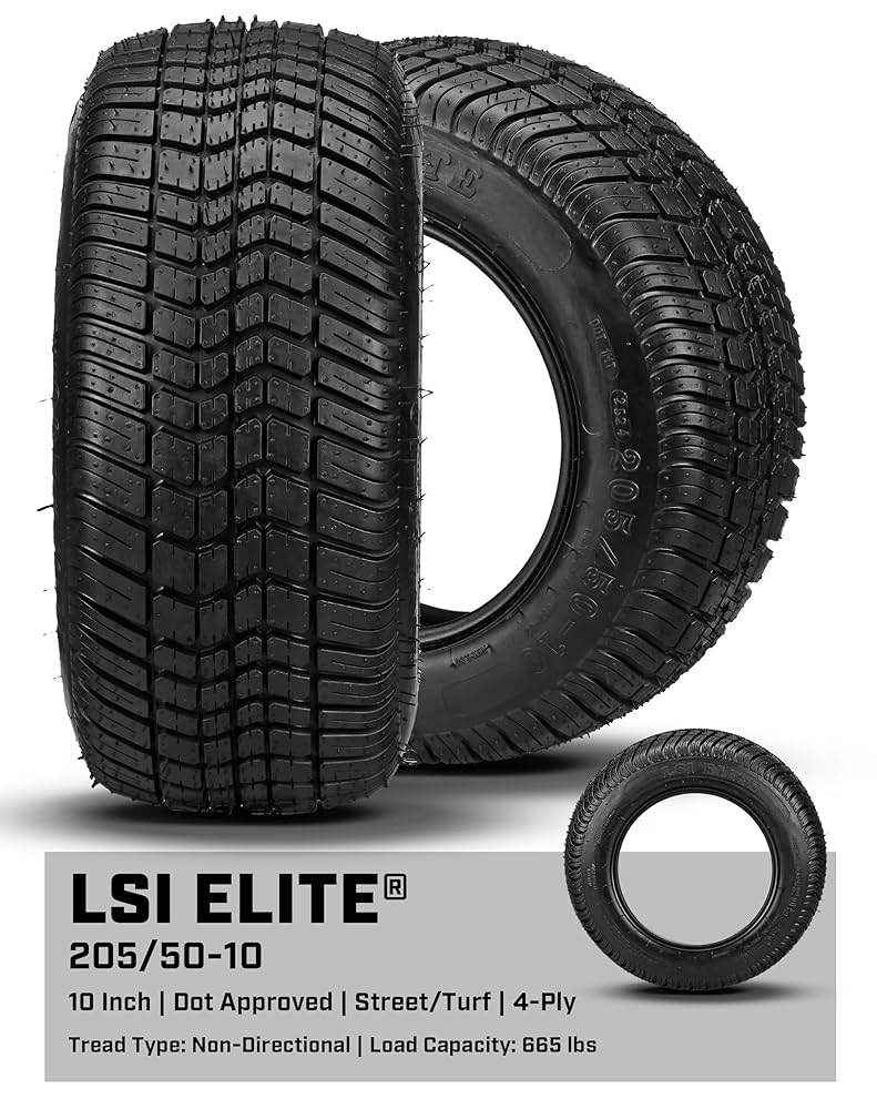 205/50-10 ホイールタイヤ Amazon | RM Cart 10インチ Warlock ブラック/205/50-10 LSI