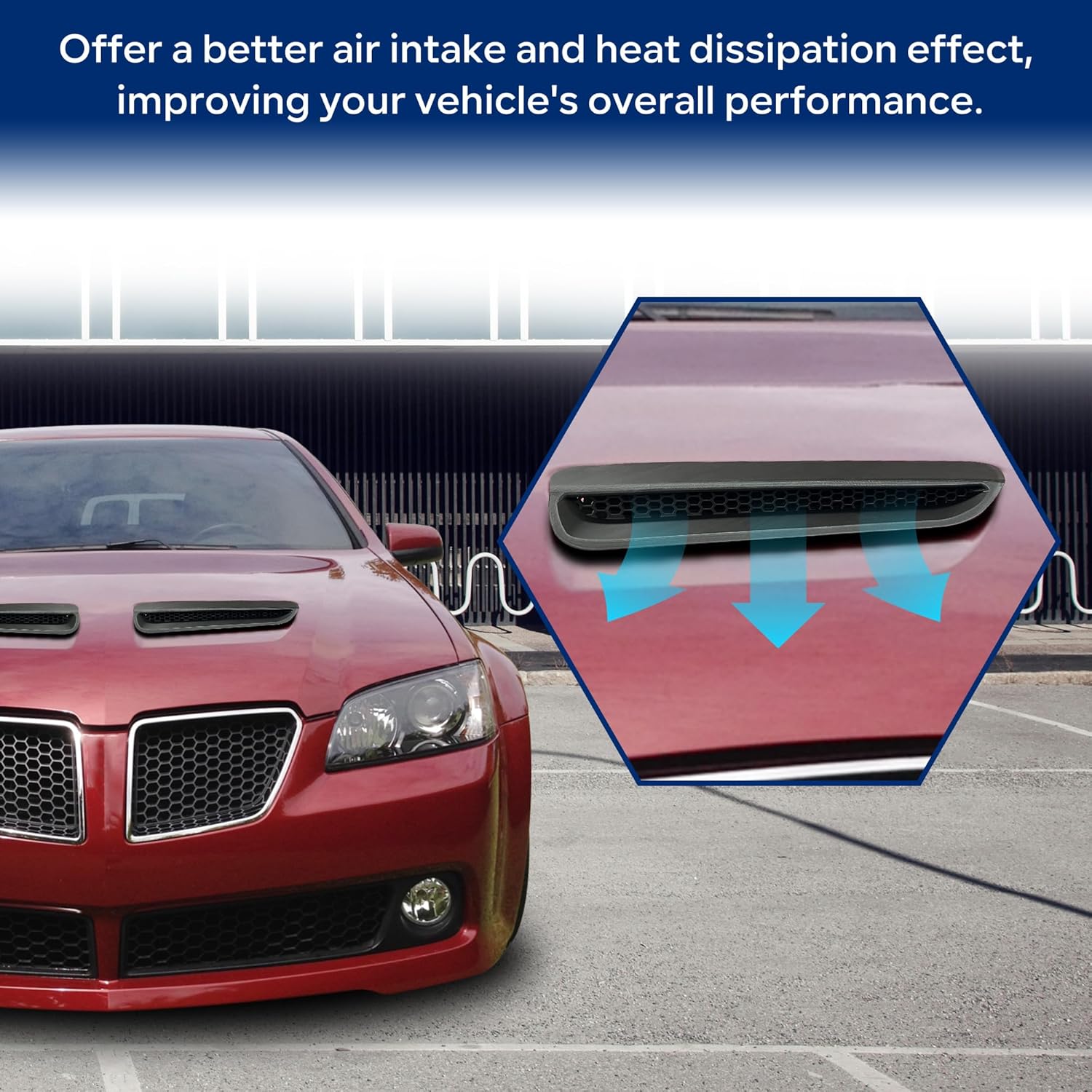 Hood Scoop Vent fits for Pontiac G8 08-09，Repl OEM no.92221709 92221708 92213787 92213788