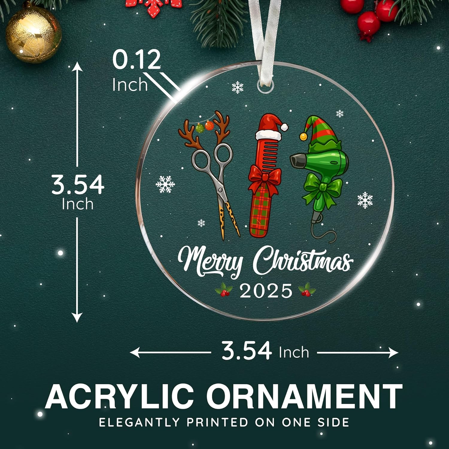 Hairdresser Gifts - Christmas Ornaments for Women Hair Stylist, Best Gift Ideas for Female Hairdressers, Unique and Decorative Hairstylist Gifts, Perfect for Hair Dresser Women - Image 3