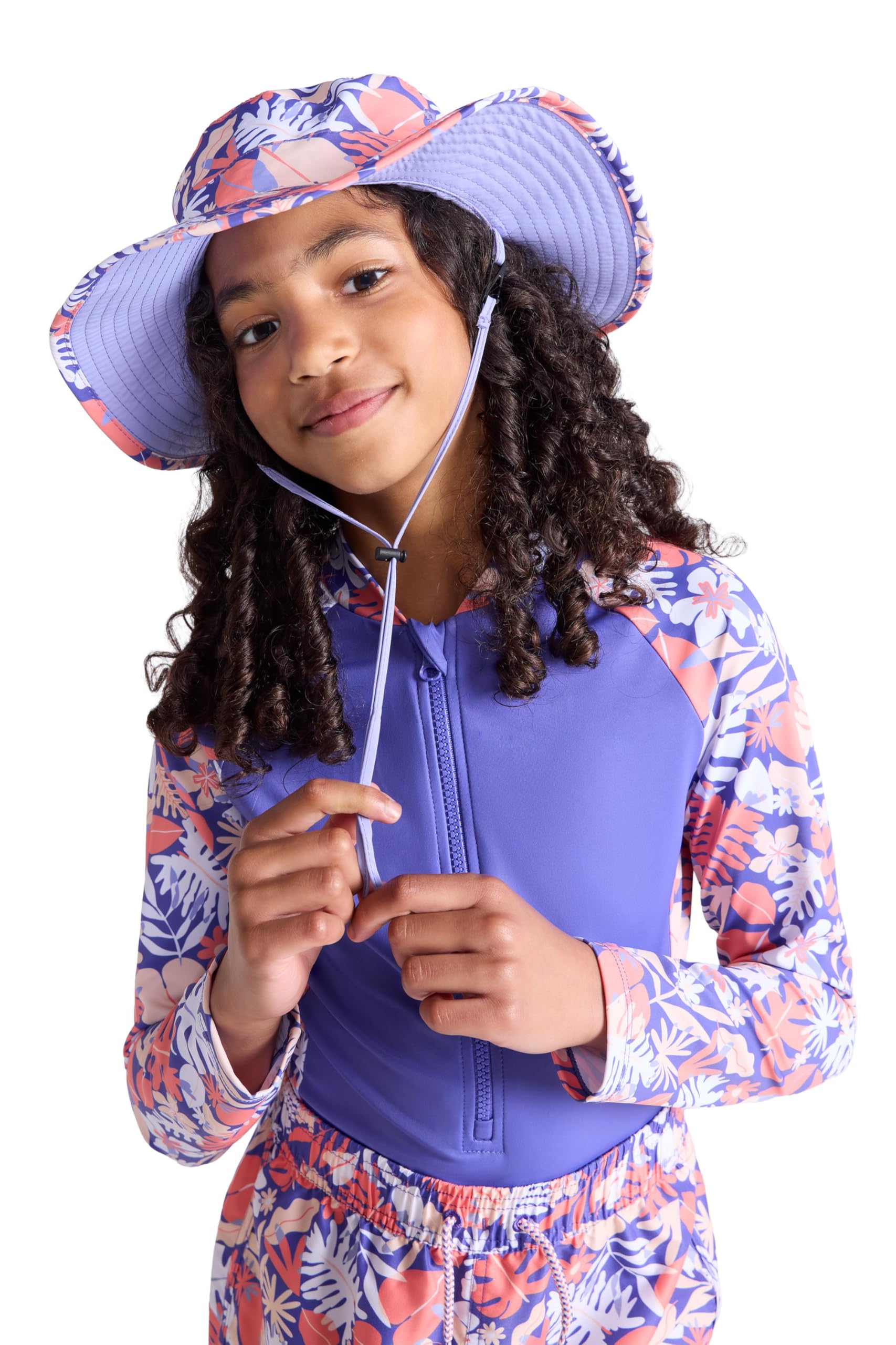 Mountain Warehouse Printed Kids Reversible Water-Resistant Sun Hat Lilac L