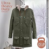 Vista 4 de NEATERIZE Perchas de ropa de plástico ultra resistentes - Blanco - Percha duradera para abrigos, trajes y ropa. Perchas De Ropa