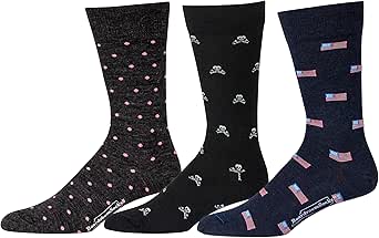 2025 BoardroomSocks Calcetines de lana merino con estampado de media pantorrilla, calcetines de vestir para hombre