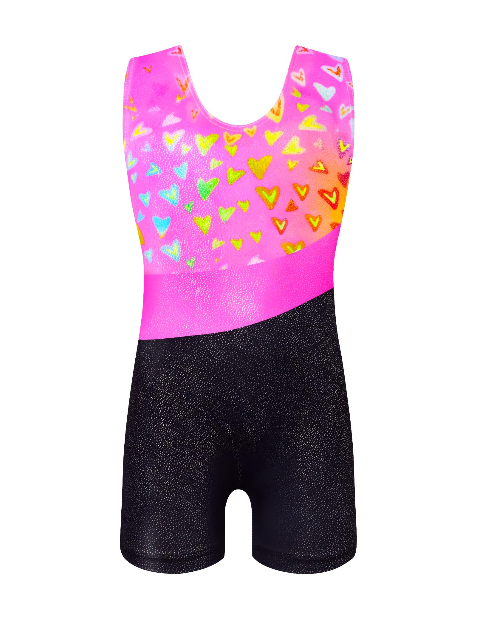 Biketard De Gymnastique Pour Fille 4T – Jaune Blanc Métallisé – Sans Manches – Parfait Pour La Danse