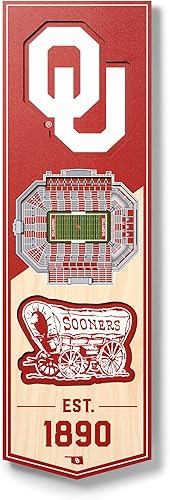 YouTheFan NCAA Oklahoma Sooners 3D Stadium 6x19 Banner - The Gaylord Family Oklahoma Memorial Stadium