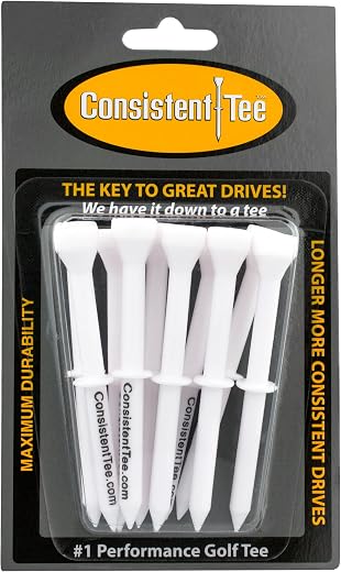 Biodegradable Beveled Golf Tees 3.25 Inch 10-Pack